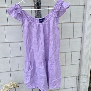 GAP Light Purple Ruffle Sleeve Dress